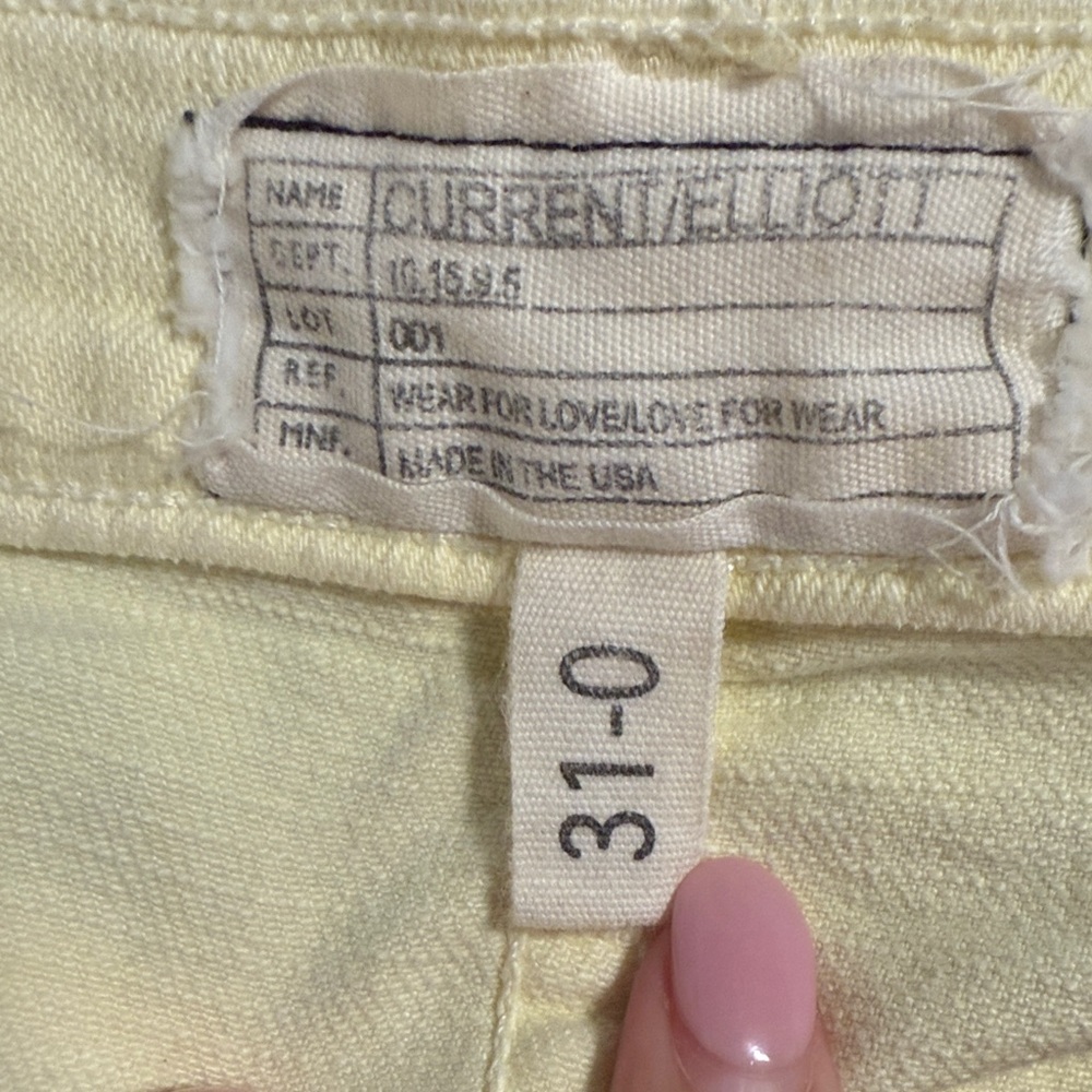Current/Elliott Light Yellow Denim - image 3
